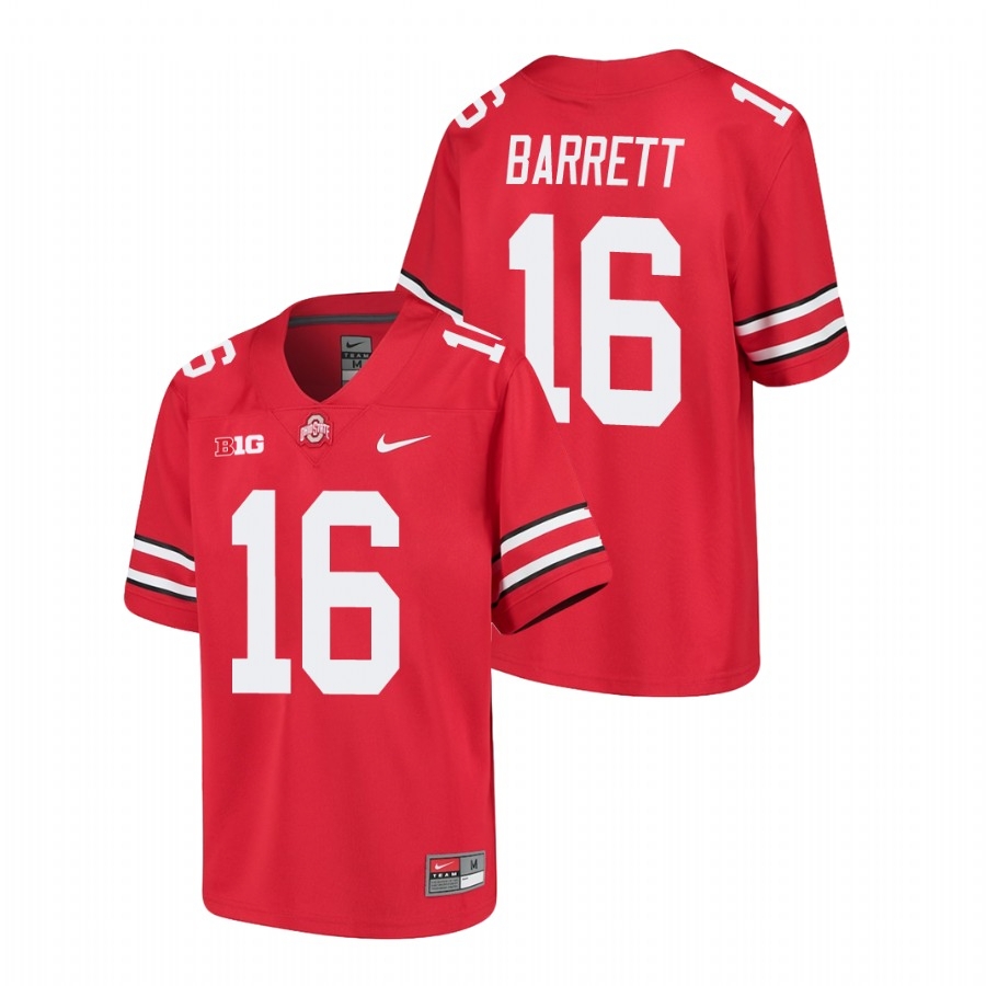 Ohio State Buckeyes Youth NCAA J.T. Barrett #16 Scarlet College Football Jersey MGN6849XJ